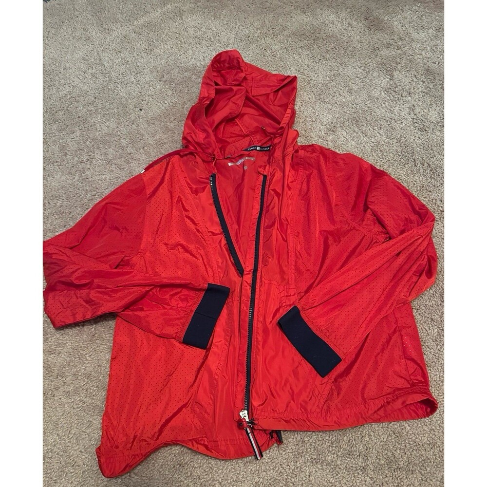 Tommy Hilfiger Red Lightweight Windbreaker – Size L